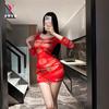 Sexy Hollow Out Mesh Hip Wrap Lingerie Dress For Women