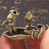 Antique Alloy Incenses Stick Burners with Flower and Carp Fish Figurine For Serenes Meditations Space Office Decors Use