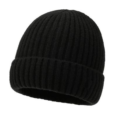 Men's Trendy Winter Wool Hat with Velvet, Warm Knit, and Earmuffs for Cycling