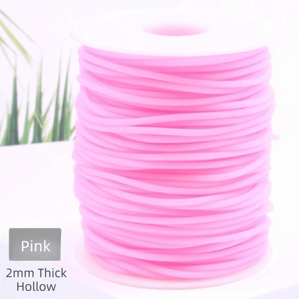 Runde Form Elastische Strickkordel Transparenter Schlauch Dehnstich Kordel Halskettenherstellung