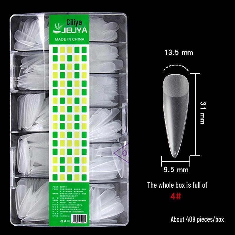 European & American Frosted Nail Tips - Trapezoidal, Ballet, Teardrop Shapes, No Polish Needed, Crease-Free, Dual-Use Patches