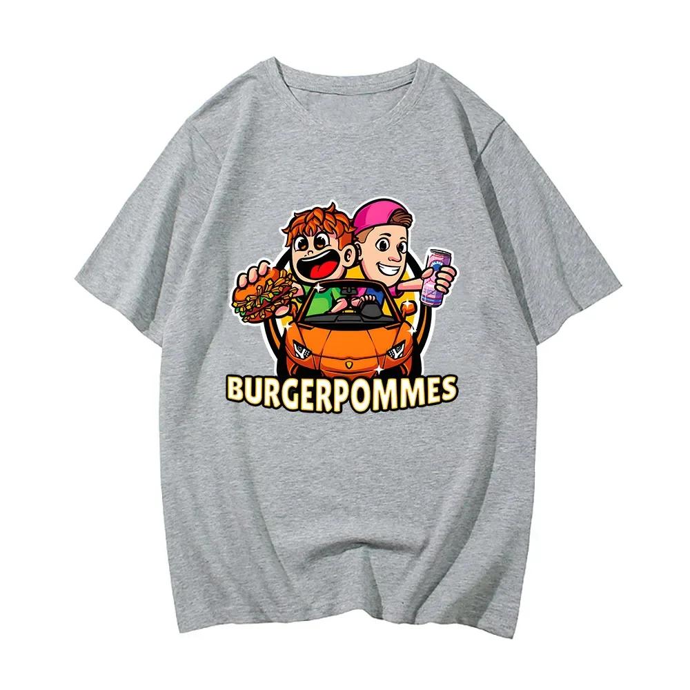 Burgerpommes 2 LukasBurger Trička Kreslený Grafický Potisk Tričko Marvin Vlogt ICrimax Tričko Bavlna Pánská Dámská Trička Unisex