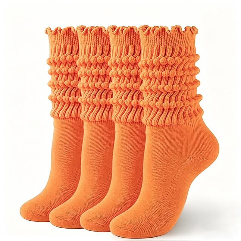 Candy Color Chunky Socks for Men and Women - Autumn/Winter Solid Slimming Long Socks