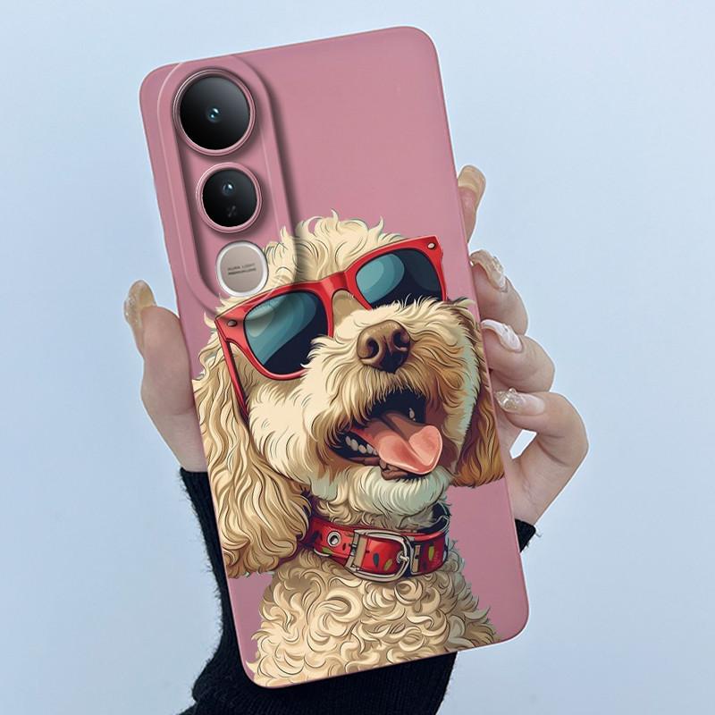 For Vivo V50 Lite Case Lovely Phone Shell Soft Liquid Silicone Back Cover For Vivo V 50 Lite Full Protection Shockproof Bumper