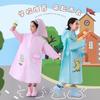 Children's Cartoon EVA Waterproof Raincoat with Hidden Backpack Compartment, Windproof and Heavy Rain Protection for Primary Students