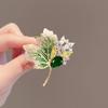 Coat Brooch Women'S Rhinestone Maple Leaf Autumn And Winter Suit Brooch Accessories Luxury Premium Neckline Delicate Pin