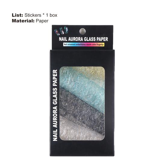 1Box Nail Mesh Stickers Paste Firmly Long Wearing Decal 3D Nail Art Mesh