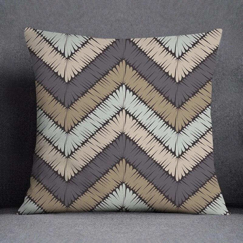 Geometric Simple Pattern Collection Home Decor Pillowcase Square   Office