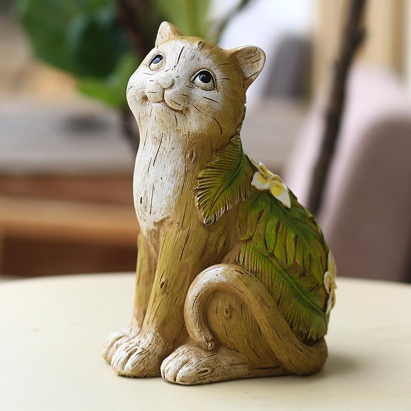 

Decorative Garden Ornaments Featuring Animals - Rabbits, Cats - for The Courtyard. Garden Decorations for Outdoor Landscaping