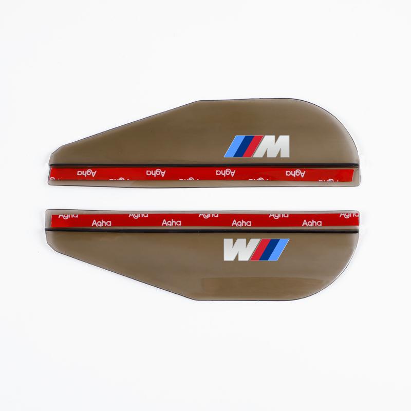 Car Side Rear View Mirror Rain Eyebrow Visor Rain Shield Shade Cover Sticker For BMW M Power E39 E46 Performance X1 X3 X5 X7