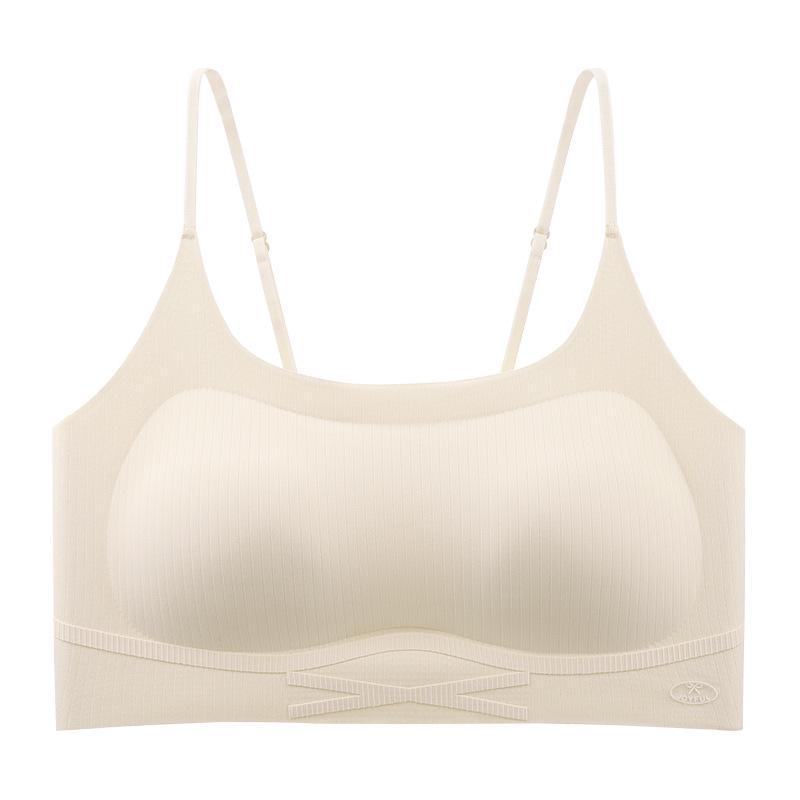 

Бесшовный дышащий бандажный топ-камисоль с боковой поддержкой, против провисания, с эффектом сбора, приподнимающий и с красивым дизайном спины L