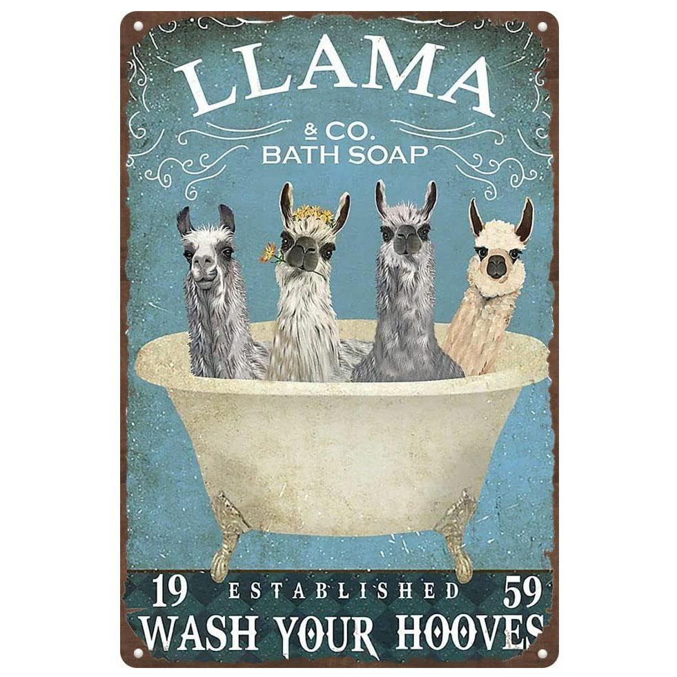 Dachshund Metal Tin Signs Hot Bath Wall Art Posters Plaque Sign Vintage Iron Painting Decoration for Home Cafe Bathroom Club
