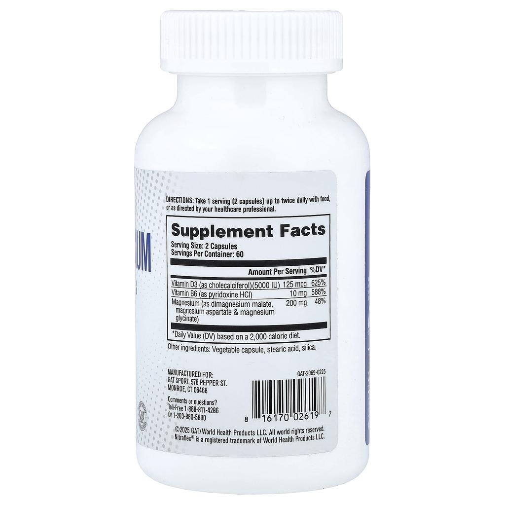 GAT Pro Magnesium, 120 Veggie Capsules