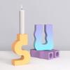 U-shape S-shape Candlestick Siliocne Mold Handmade Plaster Epoxy Resin Candle Holder Tray Molds Home Crafts Decoration