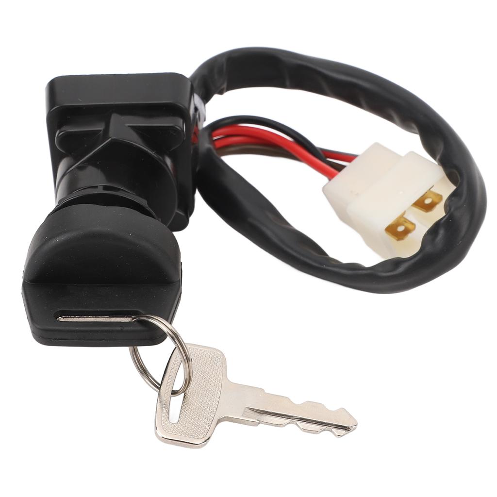 Ignition Key Switch 4 Wires Long Lifespan Smooth Performance Replacement for Polaris Trail Blazer 250 1999