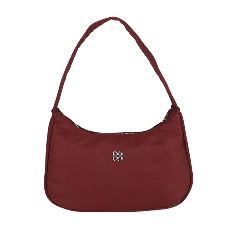 Women Stylish Armpit Bag Solid Color Simple Underarm Bag Simple Tote Handbag Zip Closure Chic Hobo Bag Party Vacation Bag