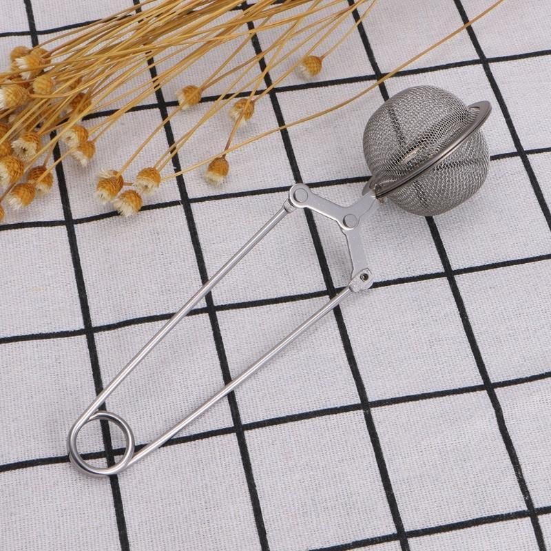 Mesh Strainer Ball Loose Leaf Tea Infuser Stainless Steel Secure Locking
