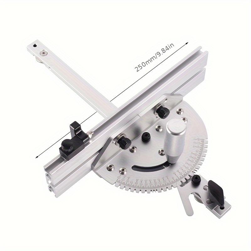 

Precision Miter Gauge Kit, 27 Position Angle Stops, with Fence & Limit Stopper – For Compatible 3/4 x3/8 Table Saws DIY Desktop 1Set