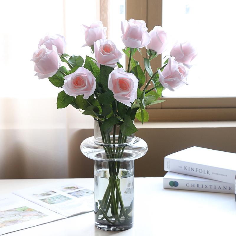 High Imitation Rose Single Touch Moisturizing Rose Wedding Home Decoration Bouquet Ornament Rose Bud
