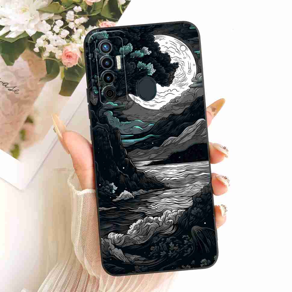 For Tecno Camon 17 CG6 CG6j Case Fashion Cute Cartoon Print Silicone Back Cover For Tecno camon 17 Bumper Phone Cases Fundas