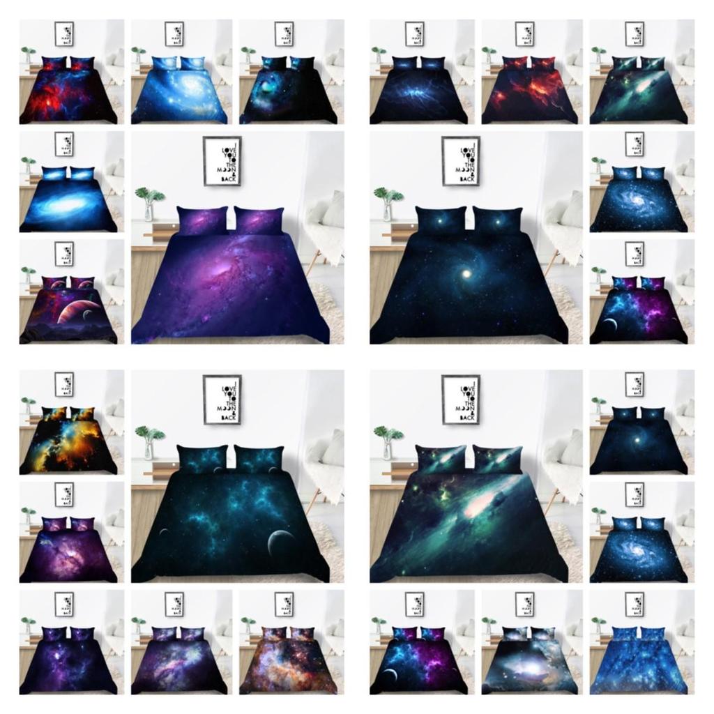 Home Textiles Kids Bedding Set 3D Star Sky Printing Bedclothes Bedroom Decor Microfiber Soft Quilt Cover  Breathable