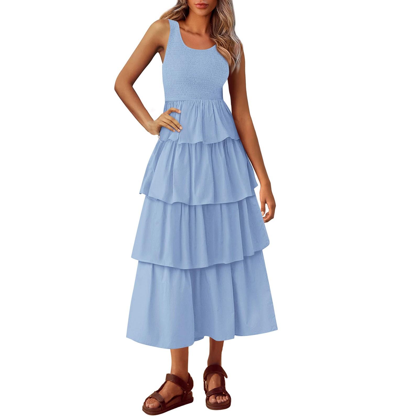 

Женское повседневное однотонное модное сексуальное платье элегантное дорожка M синий