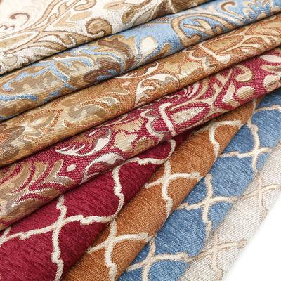 Jacquard Chenille Sofastoff Europäischer Stil Hohe Präzision für Polsterung Heimdekoration Gardinenbezüge Pro Meter