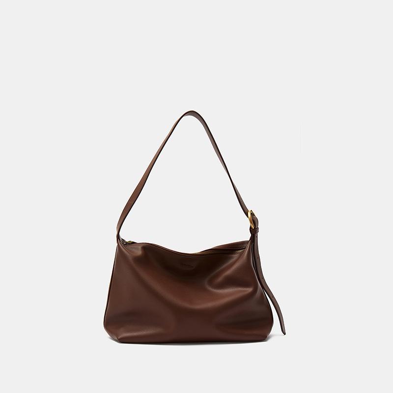 Spring Commuting Bag: Soft Leather, Niche Leather Crossbody Bag, Leather Tote Bag, Large-capacity Single-shoulder Bag for Women