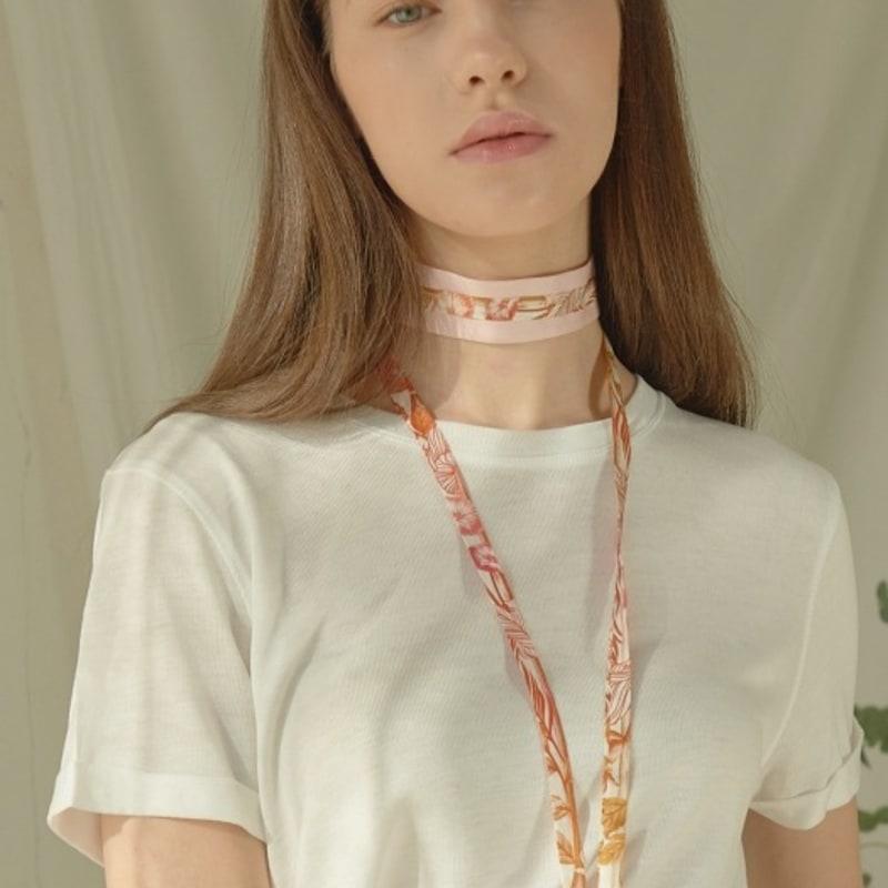 Saint Luxure Band Choker Flower Pink