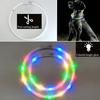 Led Luminous Dog Collar 4 Flashing Modes Multi-color Light Up Soft Silicone Glowing Light Dog Necklace for DogsCat Walking Night 3