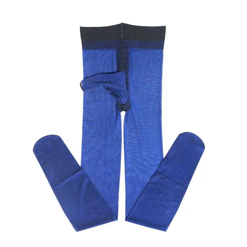 Gold Und Silber Glänzend Herren Sexy Strümpfe 10D Hell Seidenstrumpfhose Leuchtend Sex Flirten Party Strumpfwaren Socken Transparent Strumpfhosen Schwul