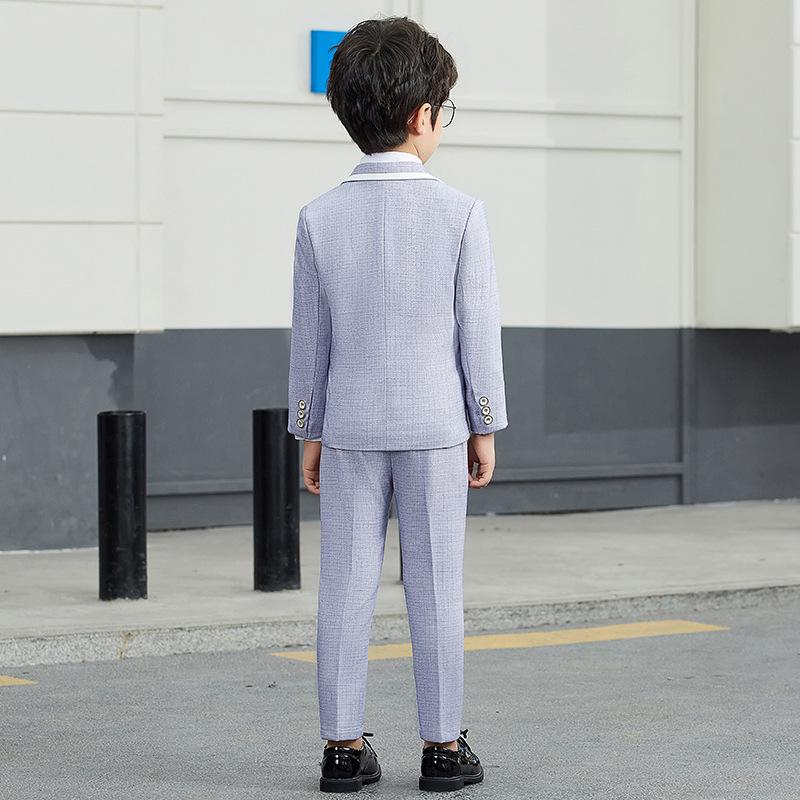Autumn & Winter Boys' Three-Piece Suit: Handsome Blazer, Light-Colored for Baby's First Birthday/Flower Boy/Performance
