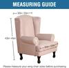 Wingback Chair Covers 2 Piece Wing Chair Slipcover Stretch Slipcover for Wingback Chairs Wing Chair Cover with Elastic Bottom Non-Slip Furniture Cover