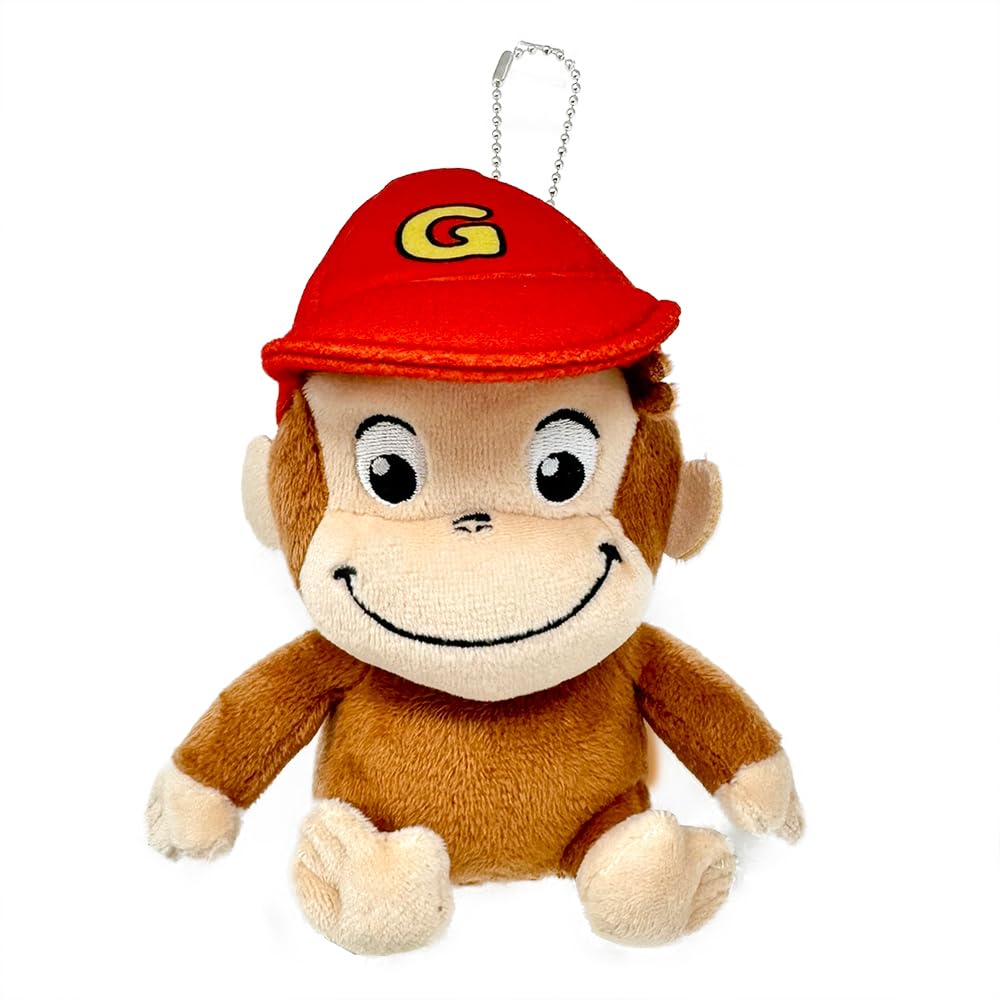 

Curious George TOY STYLE Costume Plush Mascot 4 with Ball Chain, Approx. 11cm (Red Hat)