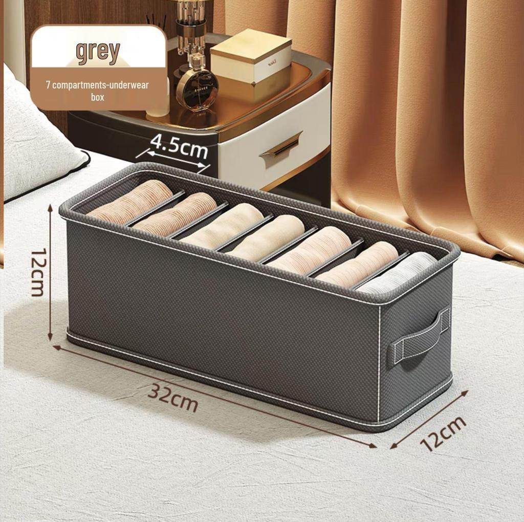 Dorm Underwear & Socks Organizer: Three-in-One Drawer Storage Box for Bras and Underpants