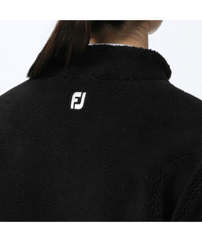 FootJoy Modern Classic Logo Ribbon Boa Jacket Size L FJW-F23-O03 Women's White,