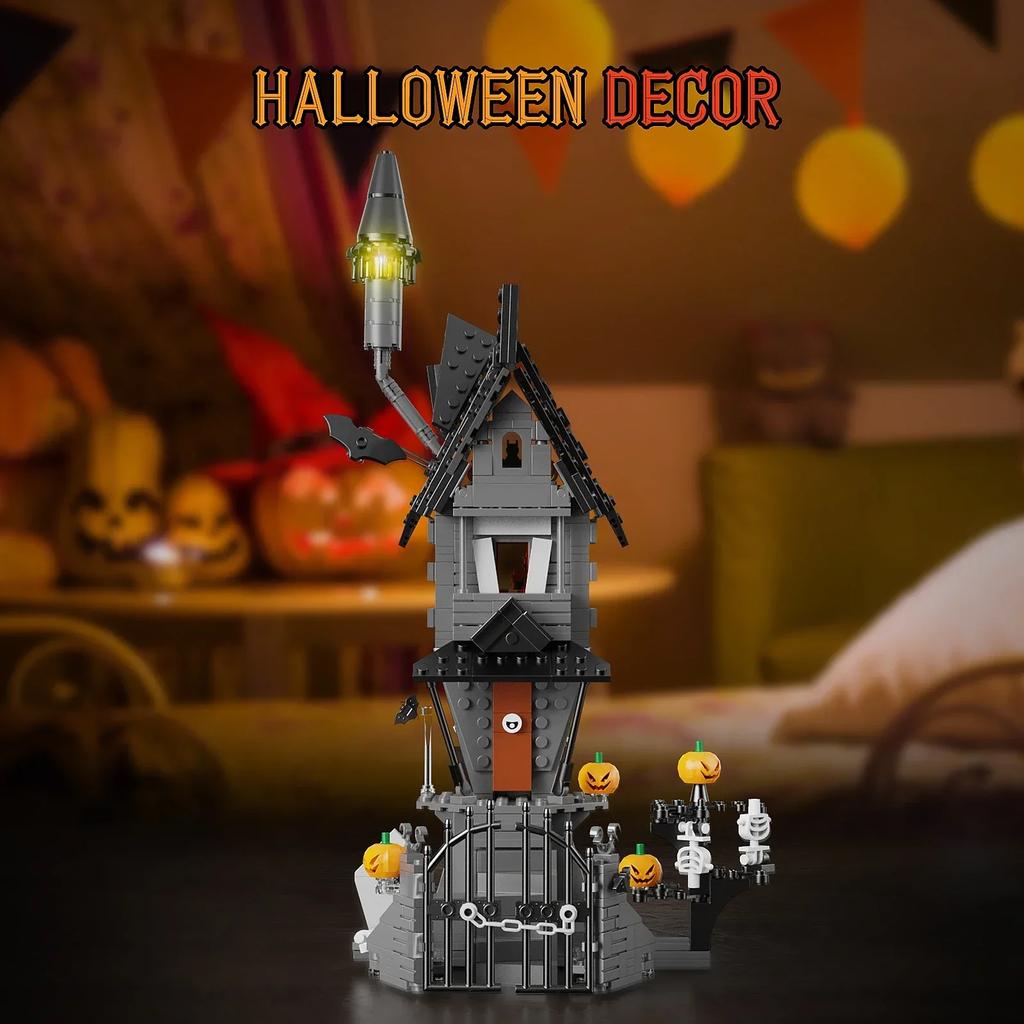 NEW House-Nightmareal Before Building Blocks Set Ghost Skeleton Hut DIY Bricks Toys Children Christmas Halloween Birthday Gift