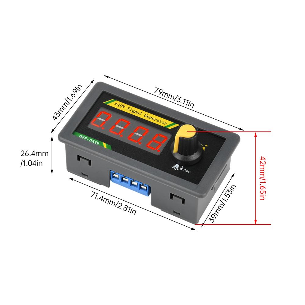DC 7-28V Four Digit Digital Voltage Source Analog Signal Generator PLC DAC Analog Output Adjustable ± 10V+5V/0-10V