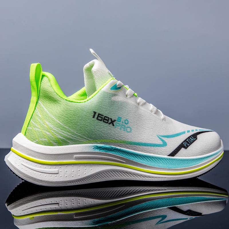 Mesh-Stoff Mode Schnürung Spritzguss Sportschuhe Frühling und Sommer atmungsaktiv flacher Absatz lässige Einzelschuhe