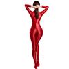 Sexy Women Long Sleeve Bodysuit One-Piece Thong Silky Tights Shiny Pantyhose Shapping Jumpsuit Bathing Suits Candy Color