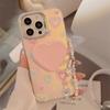 Laser Color Love Stand Suitable for Apple 16pro Max Mobile Phone Case IPhone 15 Chain 11 Hard 13