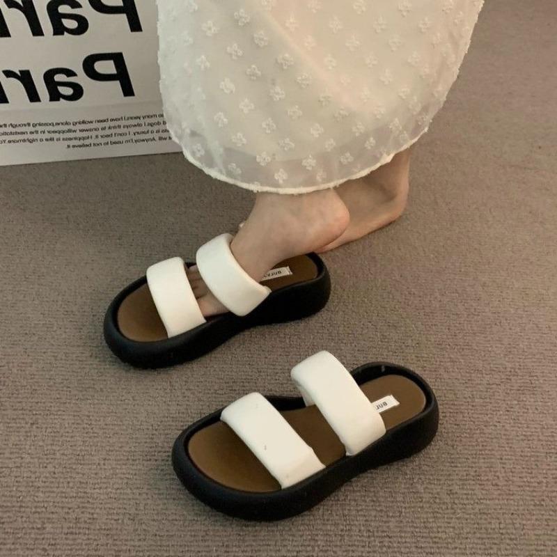 

Height-increasing thick-soled skirt slippers for women s summer wear, new versatile and comfortable seaside cool slippers 35