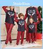 2023 New Arrival Plaid Alphabet Christmas Family Matching Pajama Set