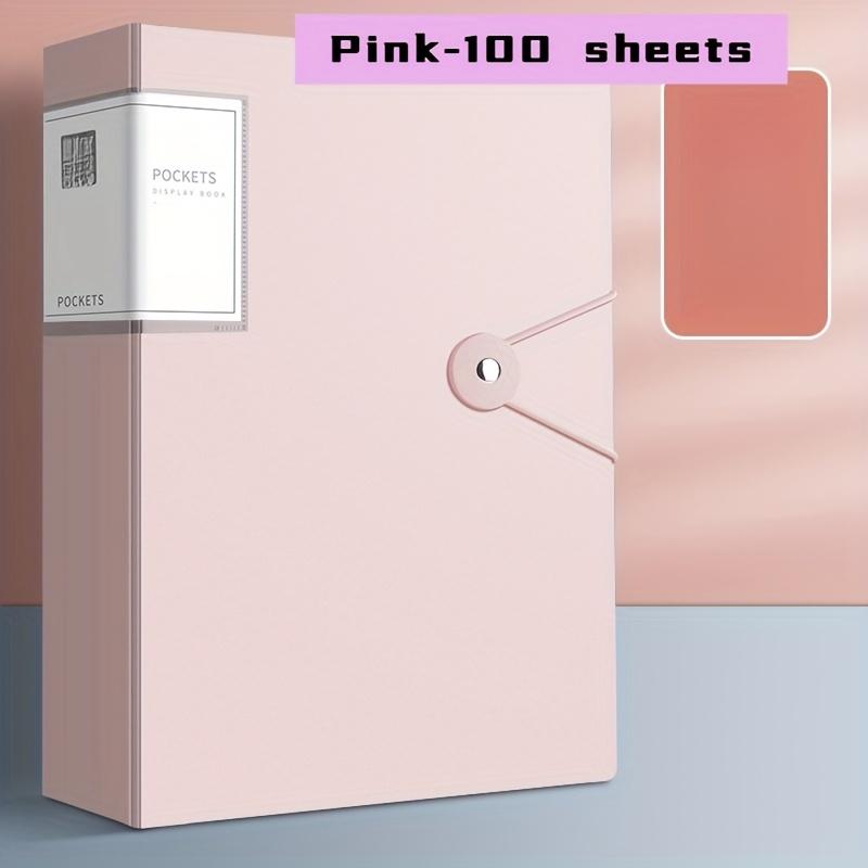 100-Pocket Expandable A4 File Folder - Waterproof & Dustproof Document Organizer with Elastic Closure for Office/Home