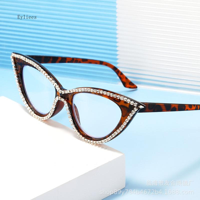 

Новые очки для чтения «кошачий глаз» женские модные сверкающие рецептурные пресбиопические оптические очки для зрения +1.0~+4.0 +1.0