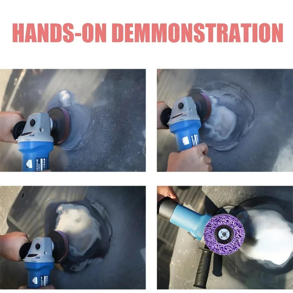 1PCS 100 115 125mm Abrasive Strip Disc for Angle Grinder Paint Rust Removal Coral Poly Wheel