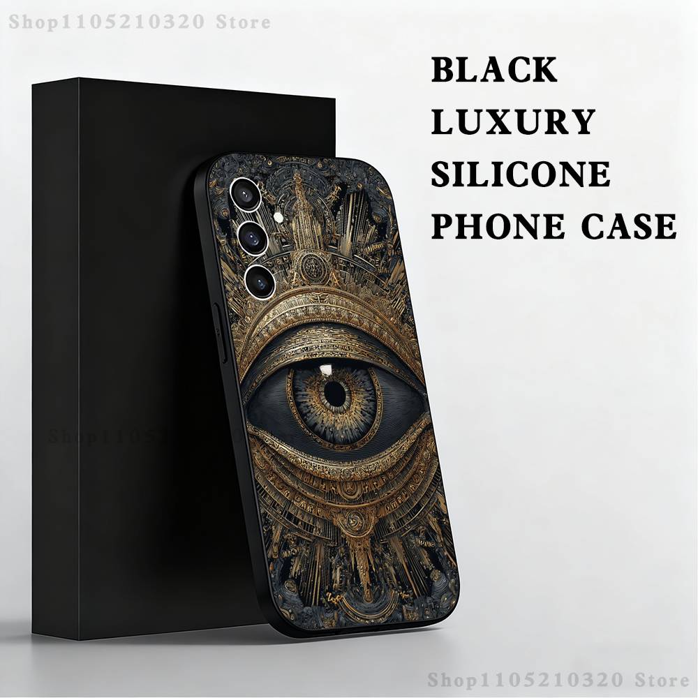 

Occult Illuminati Eye Phone Case For Samsung S25,S24,S21,S22,S23,S30,Ultra,S20,Plus,Fe,Lite,Note,10,9,5G Black Cover SamsungA51