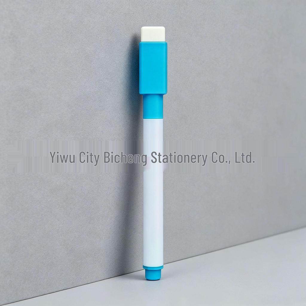 Magnetic Erasable Whiteboard Marker Pens for Kids and Teachers - Water-Based, Black with Brush, Easy to Erase