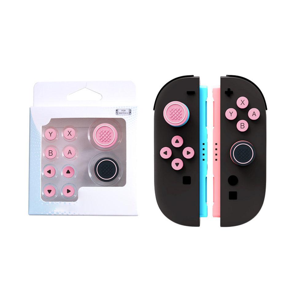 For Switch 2 Button Grips Caps Joystick Cap+button Sticker Set Silicone Material Button For Switch2 Accessories