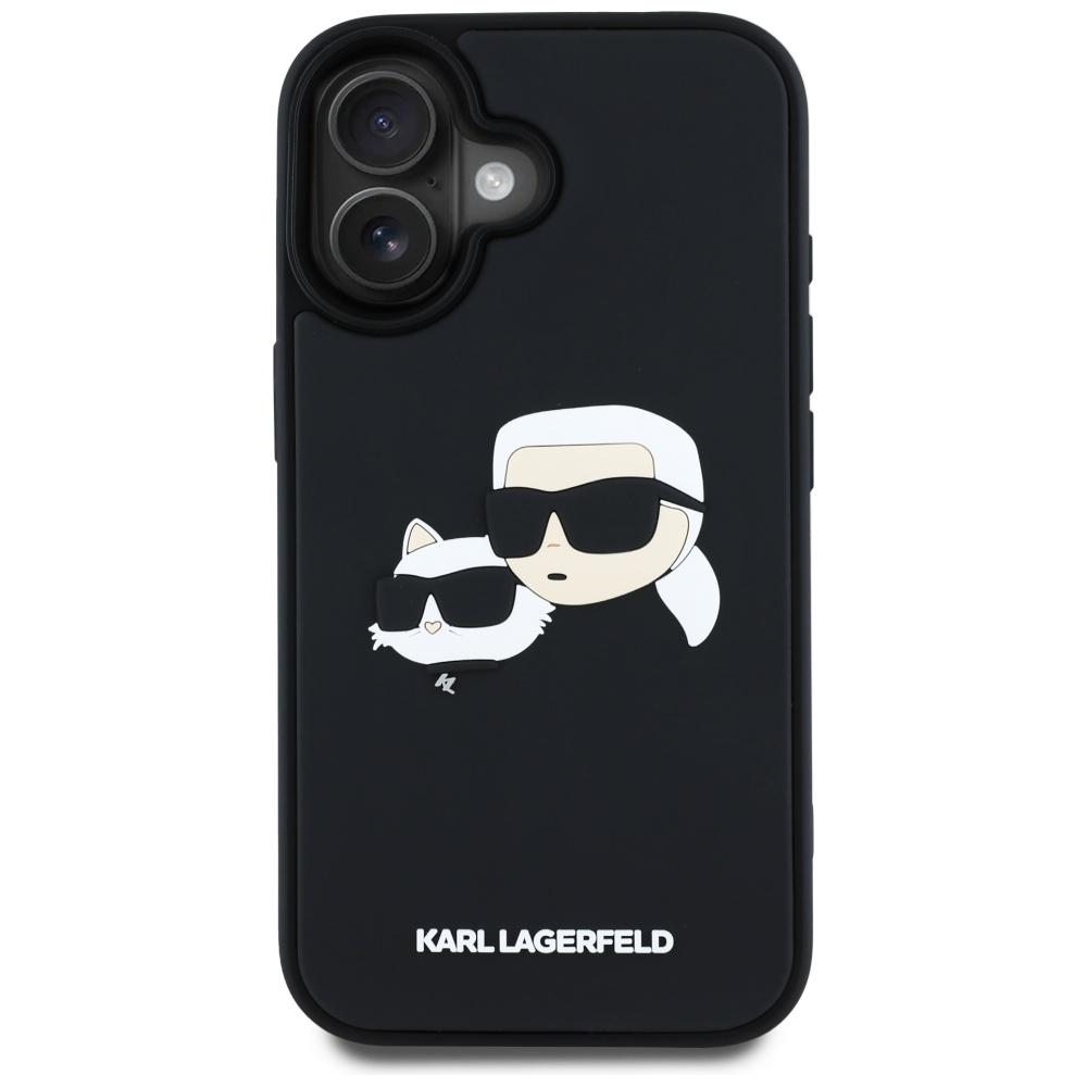 Etui Karl Lagerfeld Hc 3D Rubber Double  Heads Do Iphone 16 Czarny